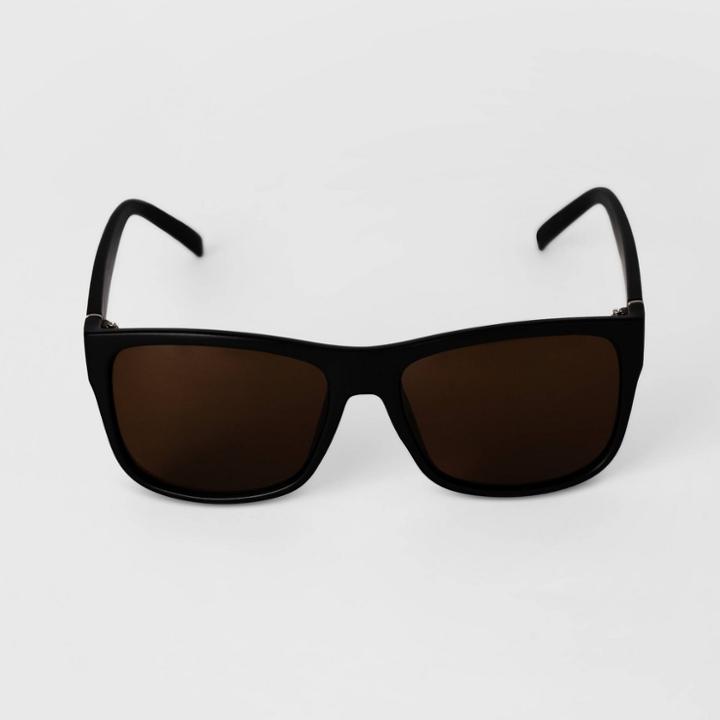Men's Matte Square Sunglasses - Goodfellow & Co Black