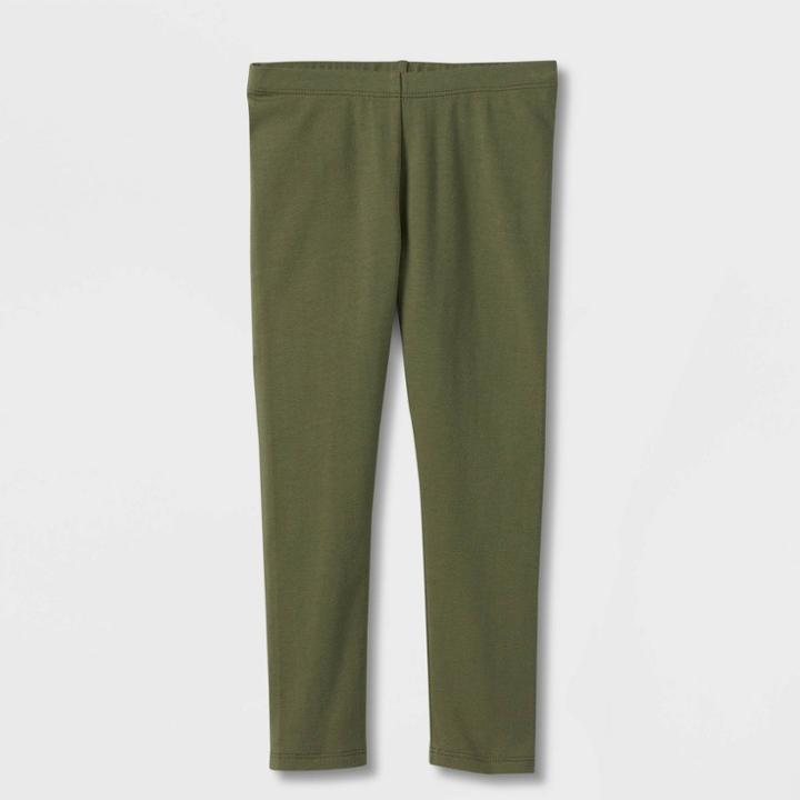 Toddler Girls' Solid Leggings - Cat & Jack Green