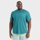 Men's Big & Tall Short Sleeve Soft Stretch T-shirt - All In Motion Teal Blue