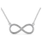Target .015 Ct. T.w. Diamond Infinity Necklace In Sterling
