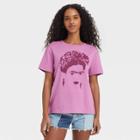 Modern Lux Women's Frida Outline Short Sleeve Graphic T-shirt - Purple