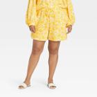 Women's Plus Size Lounge Shorts - Who What Wear Yellow Floral