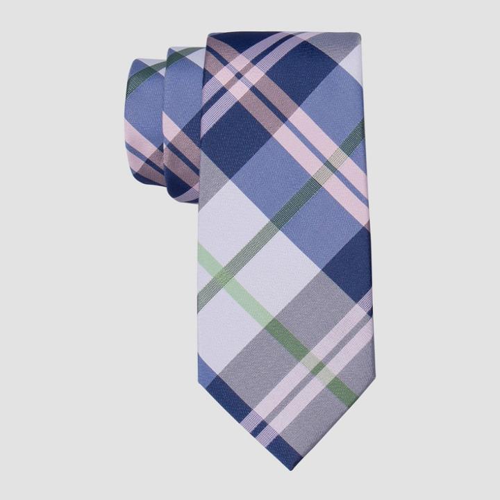Men's Madras Plaid Lapis Tie - Goodfellow & Co Blue