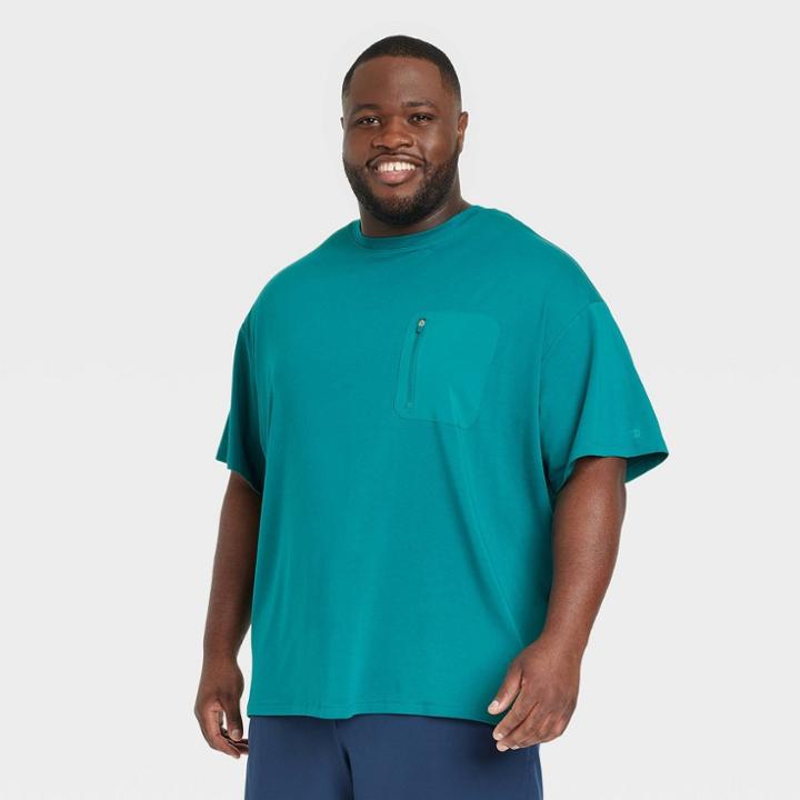 Men's Big Short Sleeve T-shirt - All In Motion Teal Green
