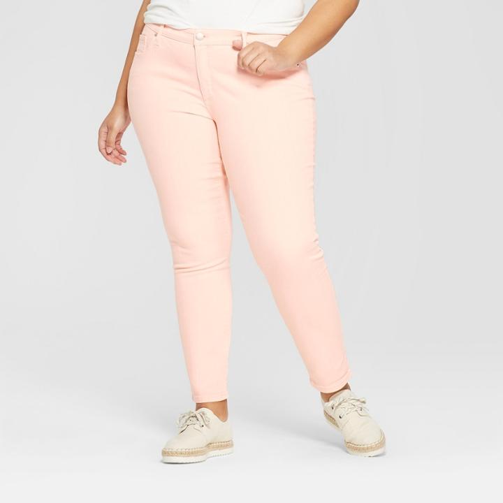 Women's Plus Size Skinny Jeans - Universal Thread Peach