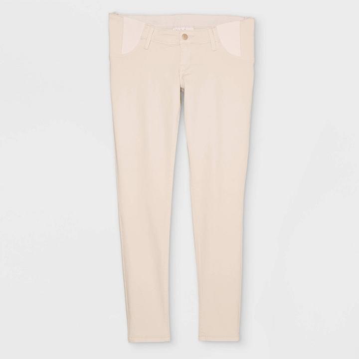 Maternity Side Panel Skinny Jeans - Isabel Maternity By Ingrid & Isabel Ecru