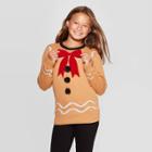 Mighty Fine Girls' Gingerbread Pullover Sweater Long Sleeve - Brown X(4/5), Boy's,