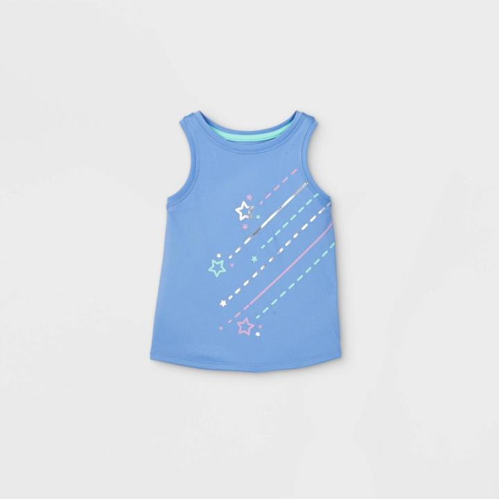 Toddler Girls' Star Activewear Tank Top - Cat & Jack Blue