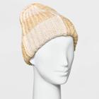 Women's Check Ribbed Beanie - Universal Thread Cream, Ivory