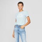 Women's Short Sleeve Babe With The Power T-shirt - Mighty Fine (juniors') Blue