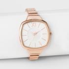 Women's Cushion Case Bracelet Watch - A New Day Rose Gold