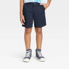 Boys' Flat Front 'at The Knee' Woven Shorts - Cat & Jack Navy Blue