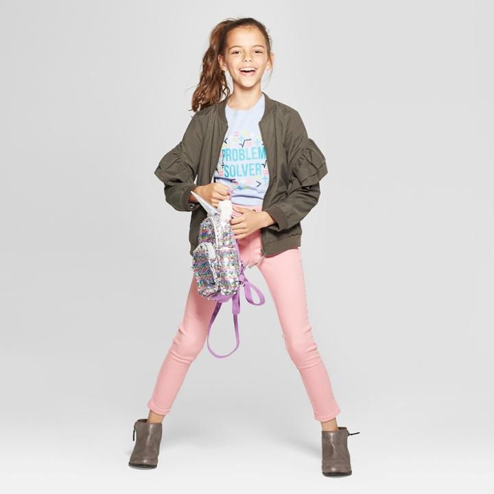 Girls' Jeggings - Cat & Jack Pink Rose