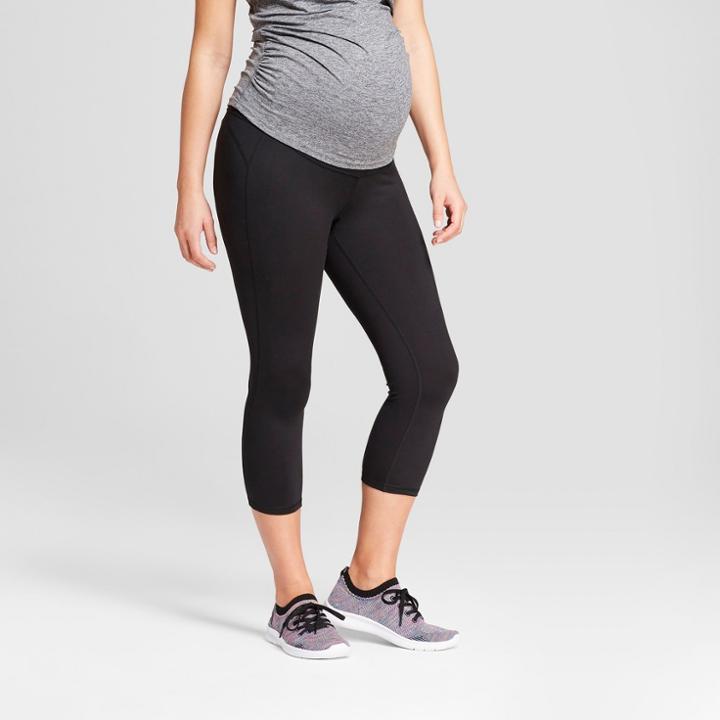 Maternity Freedom Over The Belly Capri Leggings - C9 Champion Black