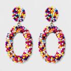 Sugarfix By Baublebar Beaded Hoop Earrings, Girl's, Multicolor Rainbow