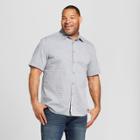 Men's Big & Tall Short Sleeve Novelty Button-down Shirt - Goodfellow & Co Bay City Blue