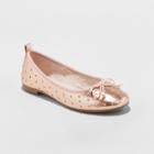 Girls' Rockergirl Studded Ballets - Stevies Rose Gold