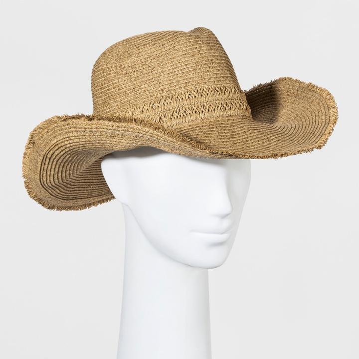 Women's Straw Cowboy Hat - Universal Thread Tan