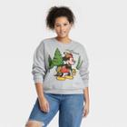 Women's Disney Plus Size 'tis The Season Mickey Graphic Sweatshirt - Gray
