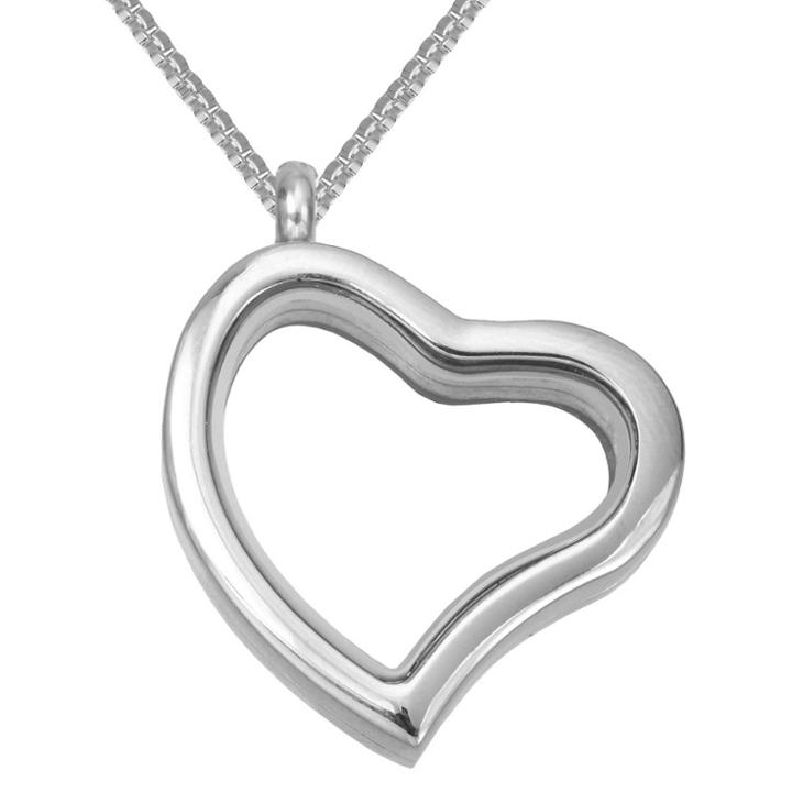 Women's Treasure Lockets Heart Locket In Box Chain -
