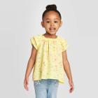 Oshkosh B'gosh Toddler Girls' Floral Blouse - Yellow 12m, Toddler Girl's