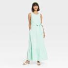 Women's Sleeveless Ruffle Hem Dress - A New Day Mint