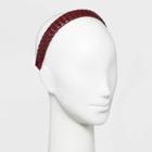 Target Wide Basket Wave Faux Leather Cover Top Headband - Wild Fable Royal Burgundy