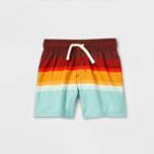 Toddler Boys' Colorblock Swim Shorts - Cat & Jack Red
