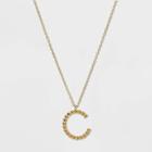 Sugarfix By Baublebar Initial C Pendant Necklace - Gold