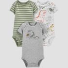 Baby Boys' 3pk Dino Bodysuit - Just One You Made By Carter's Green/white/gray