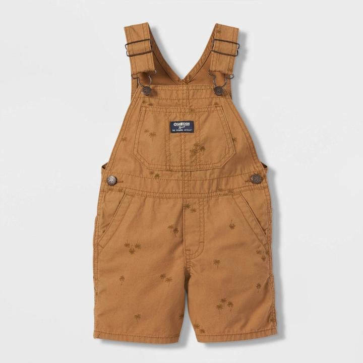Oshkosh B'gosh Toddler Boys' Palm Print Shortalls - Brown