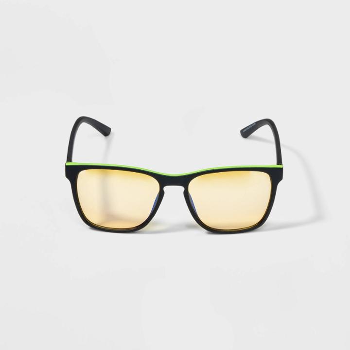 Kids' Gaming Blue Light Square Glasses - Cat & Jack Black