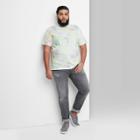 Men's Big & Tall Tie-dye Rolled Collar Knit T-shirt - Original Use True White