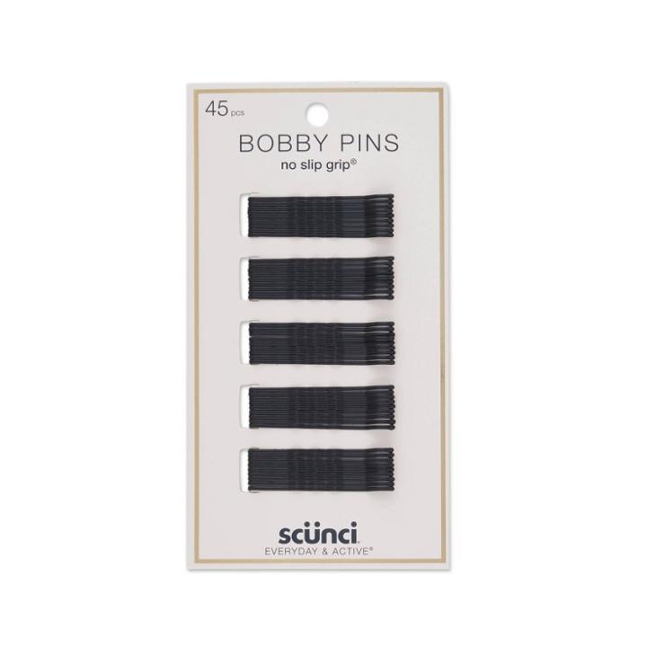 Scunci Matte Black No Slip Grip Bobby Pins-