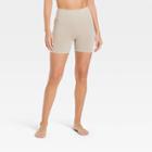 Women's High-rise Seamless Shorts 4 - Joylab Taupe