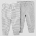 Baby 2pk Solid Pants - Just One You Made By Carter's Gray Newborn