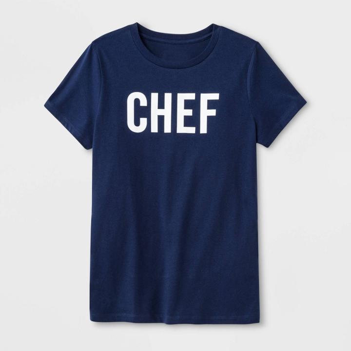 Shinsung Tongsang Women's Short Sleeve Chef T-shirt - Cat & Jack Navy