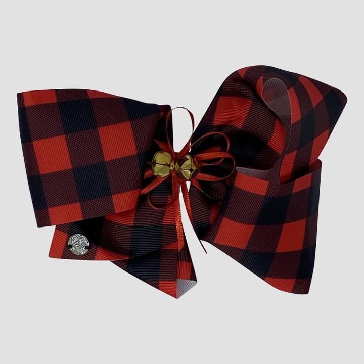 Girls' Jojo Siwa Plaid Bow With Bells Hair Clip