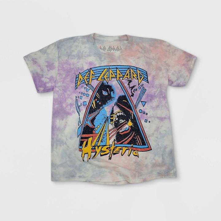 Merch Traffic Women's Def Leppard Plus Size Short Sleeve Graphic T-shirt - Tie-dye