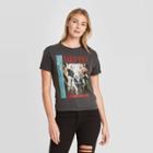 Live Nation Women's Nirvana Plus Size Short Sleeve Boyfriend Graphic T-shirt - Black