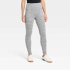 Women's Cozy Hacci Leggings With Pockets - A New Day Heather Gray