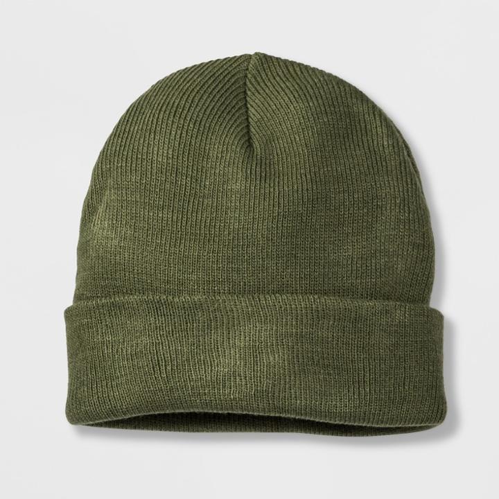 Boys' Solid Cuffed Beanie - Cat & Jack Dark Green