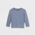 Toddler Boys' Jersey Knit Pocket Long Sleeve T-shirt - Cat & Jack Navy Heather