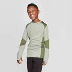 Boys' Novelty Pieced Long Sleeve T-shirt - C9 Champion Olive Green S, Boy's, Size: Small, Green Green
