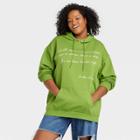 Iml Black History Month Women's Plus Size Aretha Franklin Quote Hoodie - Green