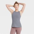 Women's Active Ribbed Tank Top - All In Motion Charcoal Heather