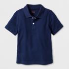 Toddler Boys' Adaptive Short Sleeve Polo Shirt - Cat & Jack Navy