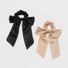 Hammered Satin Bow Twister Set 2pc - A New Day