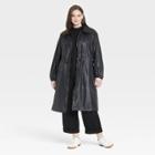Women's Plus Size Femme Rain Jacket - A New Day Black