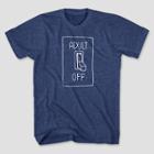 Mad Engine Men's Short Sleeve Adult Off T-shirt - Heathered Deep Navy